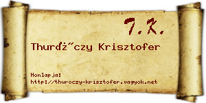 Thuróczy Krisztofer névjegykártya